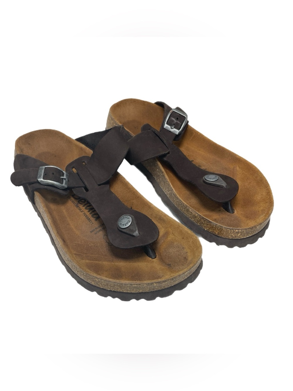 Betula Gizeh by Birkenstock Brown Birko-Flor Thong Sandal Size Eu 36 US 6